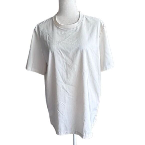 Zara Mens Slim Fit Pullover Top White Short Sleeve Tee SZ M - Picture 1 of 10